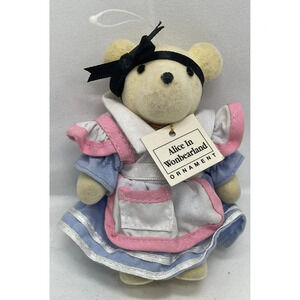 Vintage Alice In Wonbearland Mini V.I.B. 1992 North American Bear 5" Ornament